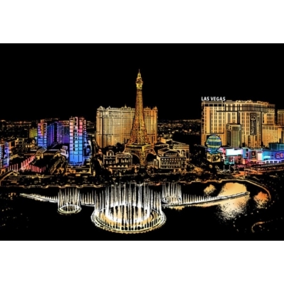 Scratch painting: Las Vegas